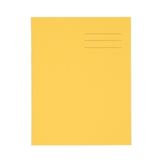 9x7" Exercise Book 64 Page, 8mm Ruled With Margin, Yellow - Pack of 100
